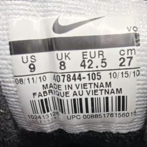 Nike Air Visi Pro Red White & Black Sneakers Size 9 Pre-owned Like New MSRP $119 - Picture 6 of 7